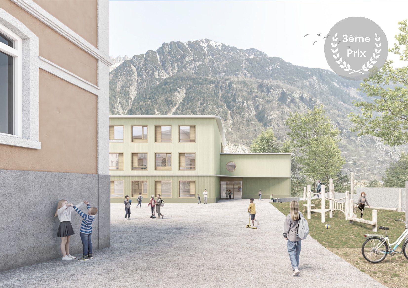 Concours de projets pour la construction du centre scolaire à Evionnaz