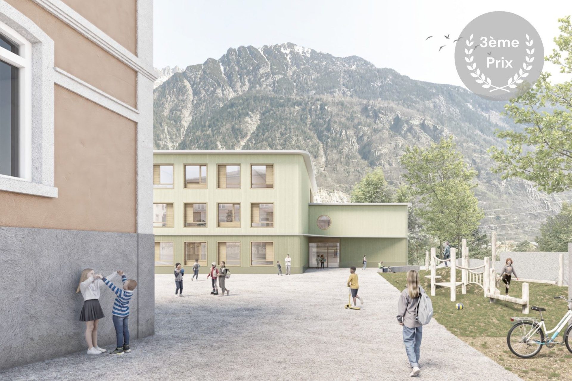 Concours de projets pour la construction du centre scolaire à Evionnaz